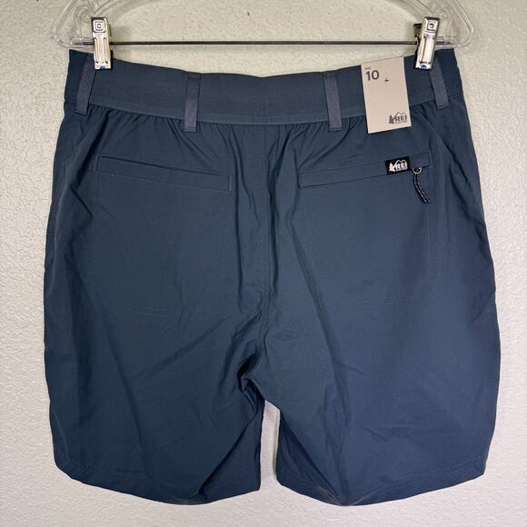 REI Shorts Womens 10 Sahara Bermuda Hiking Hike Camp Outdoors Utility Blue NEW - Picture 2 of 10
